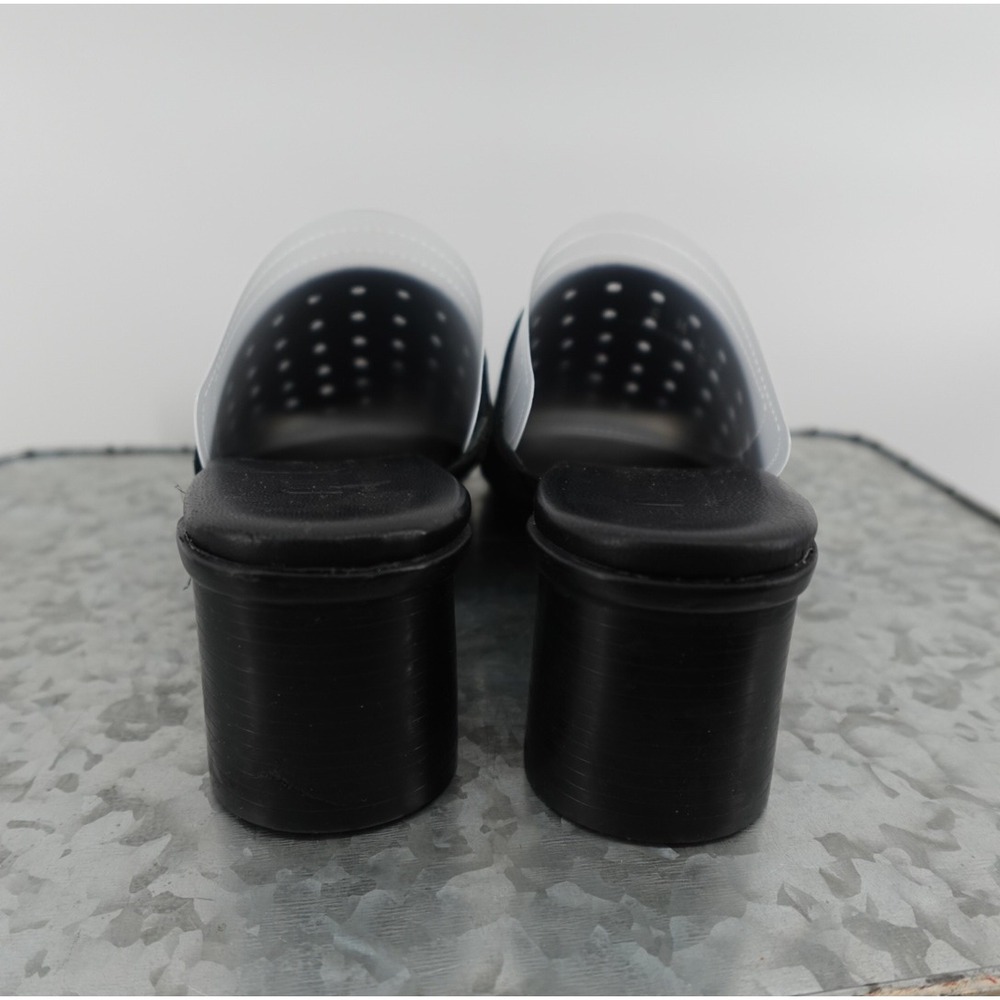Munro American Womens Black Suede Perforated Block Heel Slide Sandals Size 8 M - Picture 5 of 7